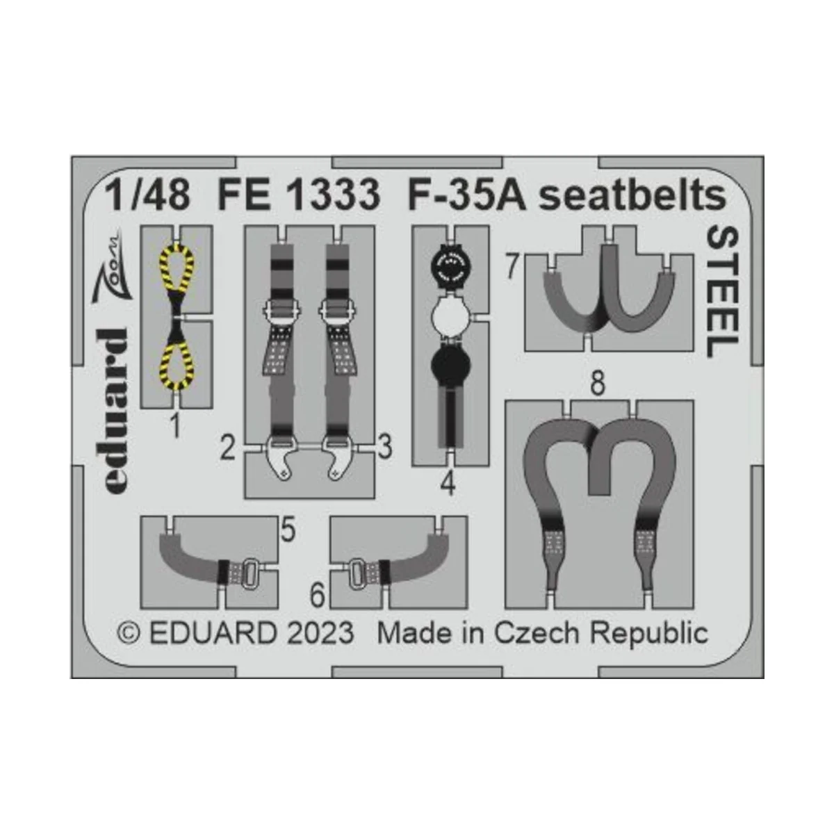 F-35A seatbelts STEEL 1/48 for TAMIYA, 1/48 - Eduard Accessories FE...