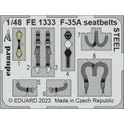 F-35A seatbelts STEEL 1/48 for TAMIYA - Eduard Accessories FE1333