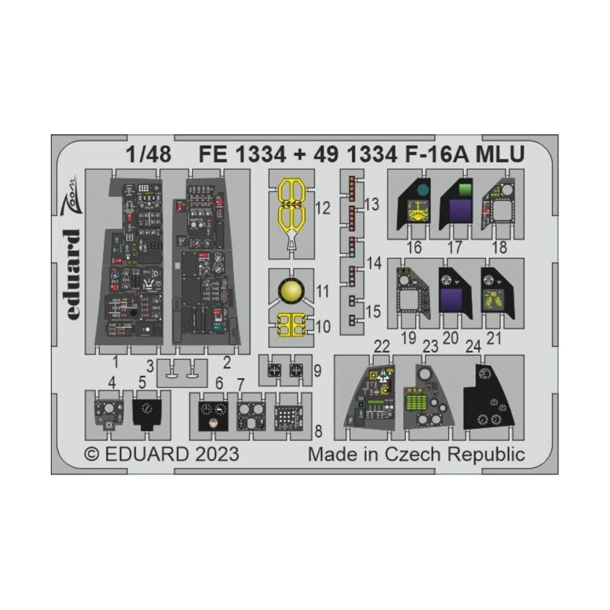 F-16A MLU 1/48 KINETIC - Eduard Accessories FE1334
