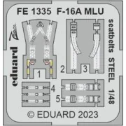 F-16A MLU seatbelts STEEL 1/48 KINETIC, 1/48 - Eduard Accessories F...