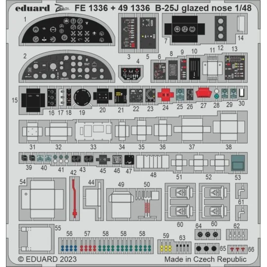 B-25J glazed nose 1/48 HKM - Eduard Accessories FE1336