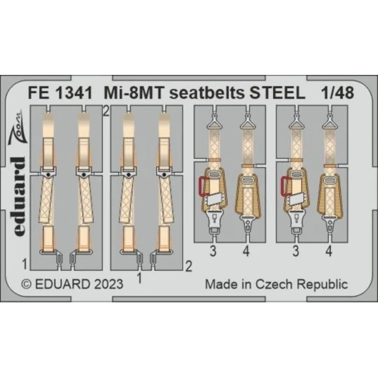 Mi-8MT seatbelts STEEL 1/48 ZVEZDA, 1/48 - Eduard Accessories FE1341