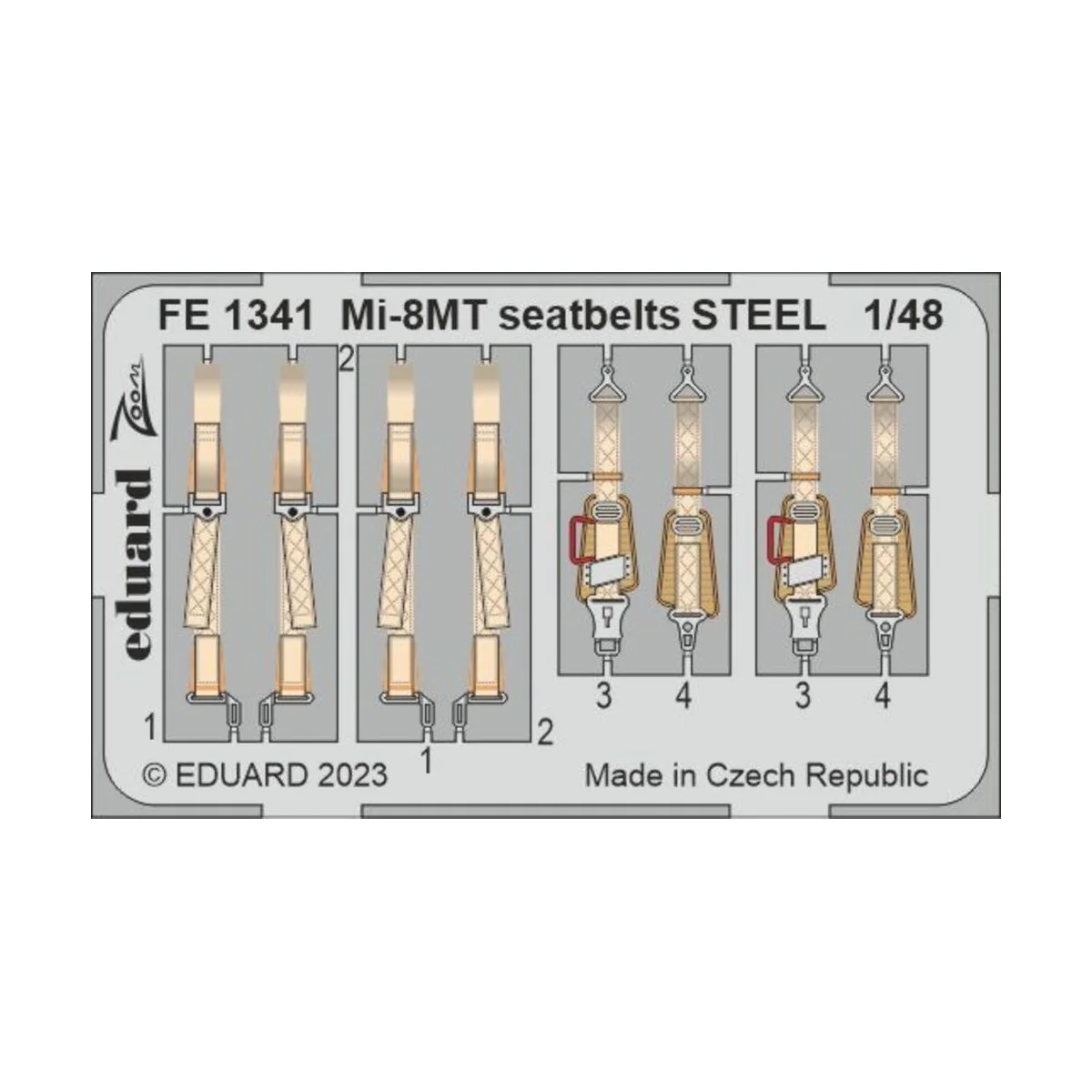 Mi-8MT seatbelts STEEL 1/48 ZVEZDA, 1/48 - Eduard Accessories FE1341