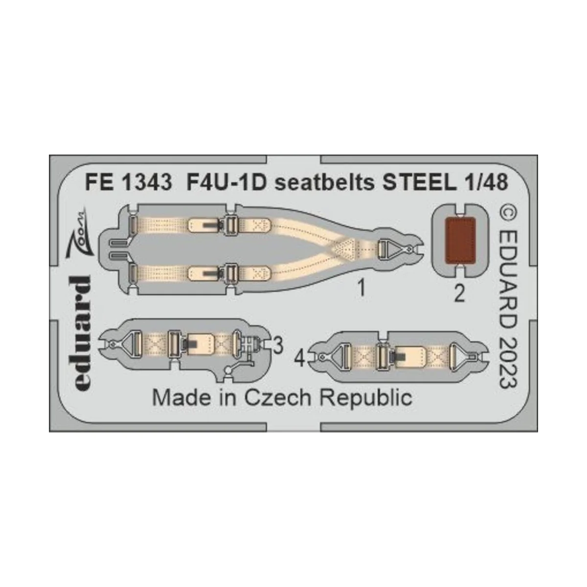 F4U-1D seatbelts STEEL 1/48 HOBBY BOSS - Eduard Accessories FE1343