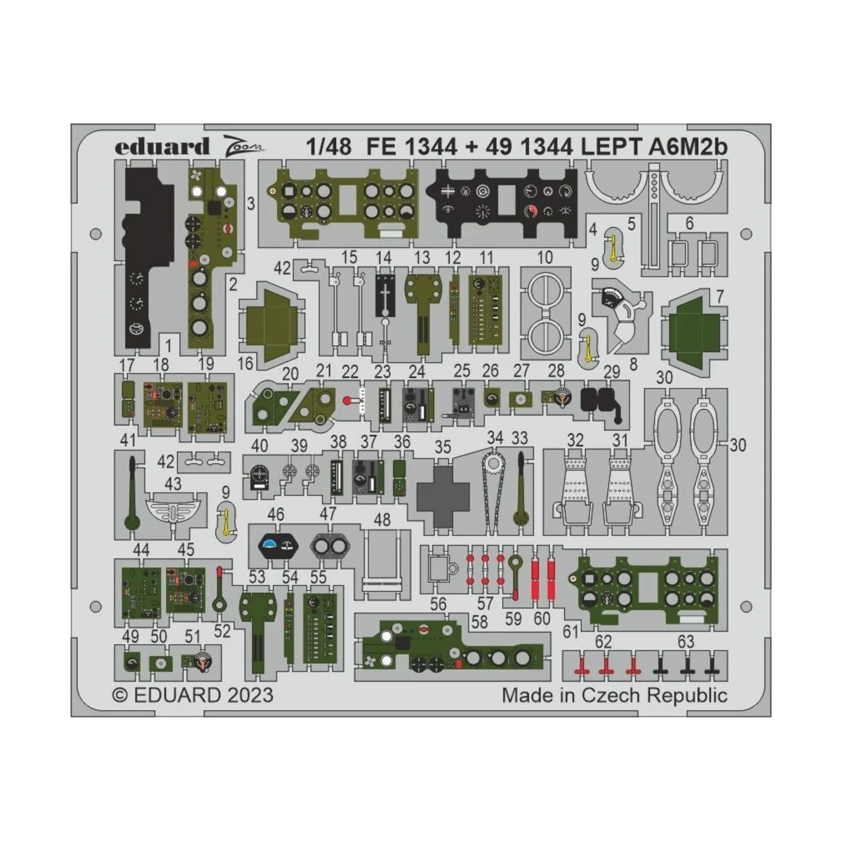A6M2b 1/48 ACADEMY, 1/48 - Eduard Accessories FE1344 A6M2b 1/48 ACADEMY, 1/48 - Eduard Accessories FE1344