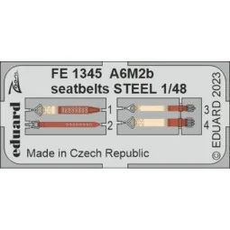 A6M2b seatbelts STEEL 1/48 ACADEMY, 1/48 - Eduard Accessories FE1345