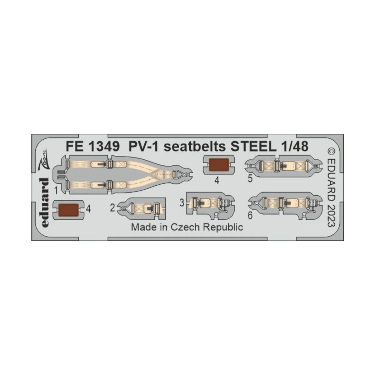 PV-1 seatbelts STEEL 48 ACADEMY, 1/49 - Eduard Accessories FE1349