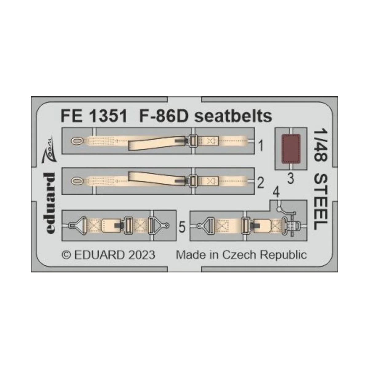 F-86D seatbelts STEEL 48 REVELL - Eduard Accessories FE1351