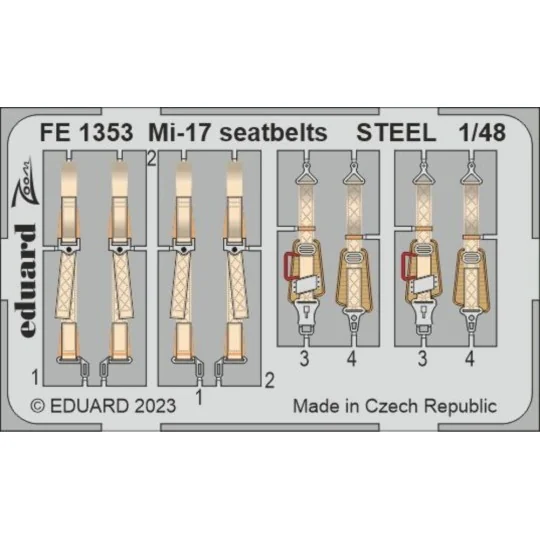 Mi-17 seatbelts STEEL 48 AMK, 1/48 - Eduard Accessories FE1353