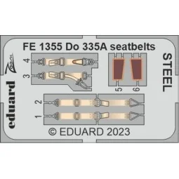 Do 335A seatbelts STEEL 1/48 TAMIYA, 1/48 - Eduard Accessories FE1355