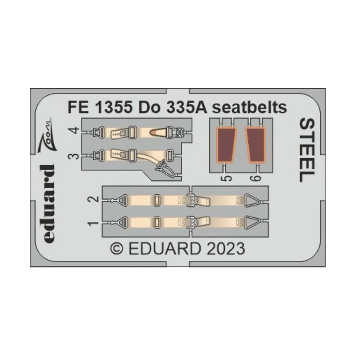 Do 335A seatbelts STEEL 1/48 TAMIYA - Eduard Accessories FE1355