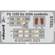 Do 335A seatbelts STEEL 1/48 TAMIYA, 1/48 - Eduard Accessories FE1355 Do 335A seatbelts STEEL 1/48 TAMIYA, 1/48 - Eduard Accessories FE1355
