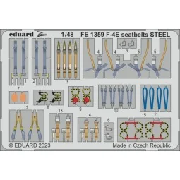 F-4E seatbelts STEEL 1/48 MENG - Eduard Accessories FE1359