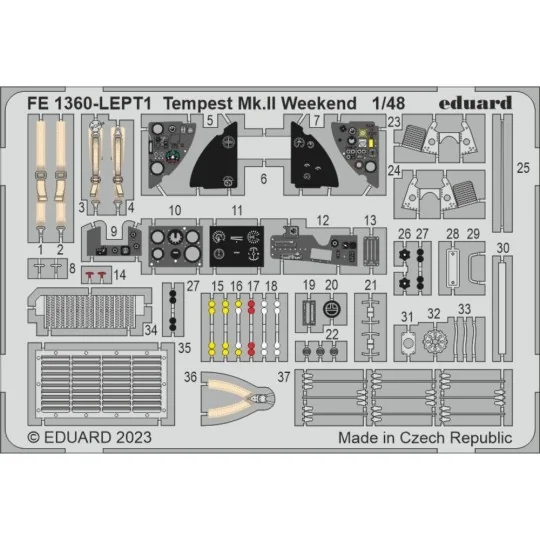Tempest Mk.II Weekend 1/48 EDUARD - Eduard Accessories FE1360