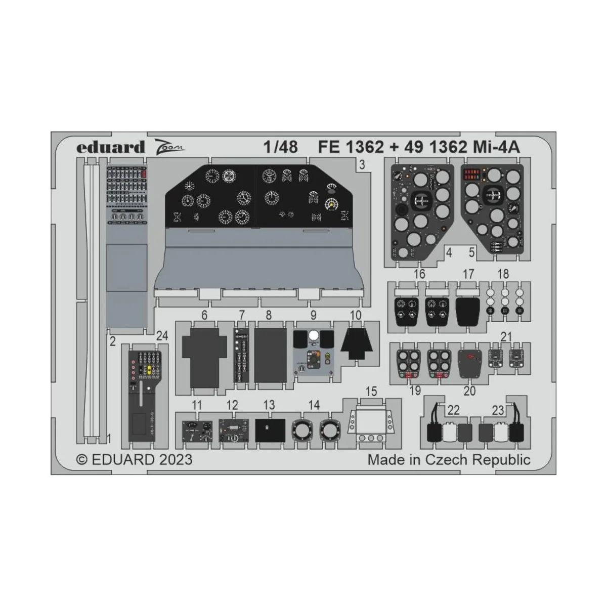 Mi-4A 1/48 TRUMPETER - Eduard Accessories FE1362