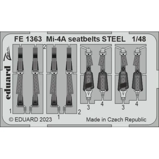 Mi-4A seatbelts STEEL 1/48 TRUMPETER, 1/48 - Eduard Accessories FE1363