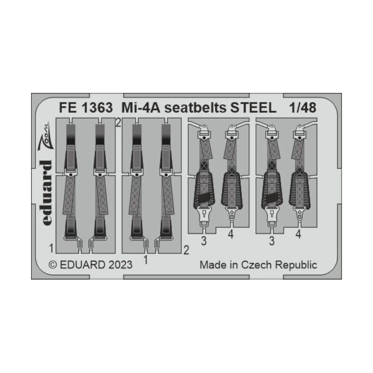 Mi-4A seatbelts STEEL 1/48 TRUMPETER - Eduard Accessories FE1363