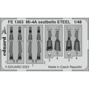 Mi-4A seatbelts STEEL 1/48 TRUMPETER - Eduard Accessories FE1363