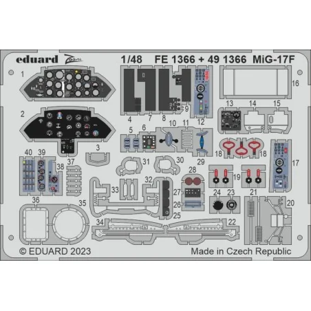 MiG-17F 1/48 AMMO, 1/48 - Eduard Accessories FE1366