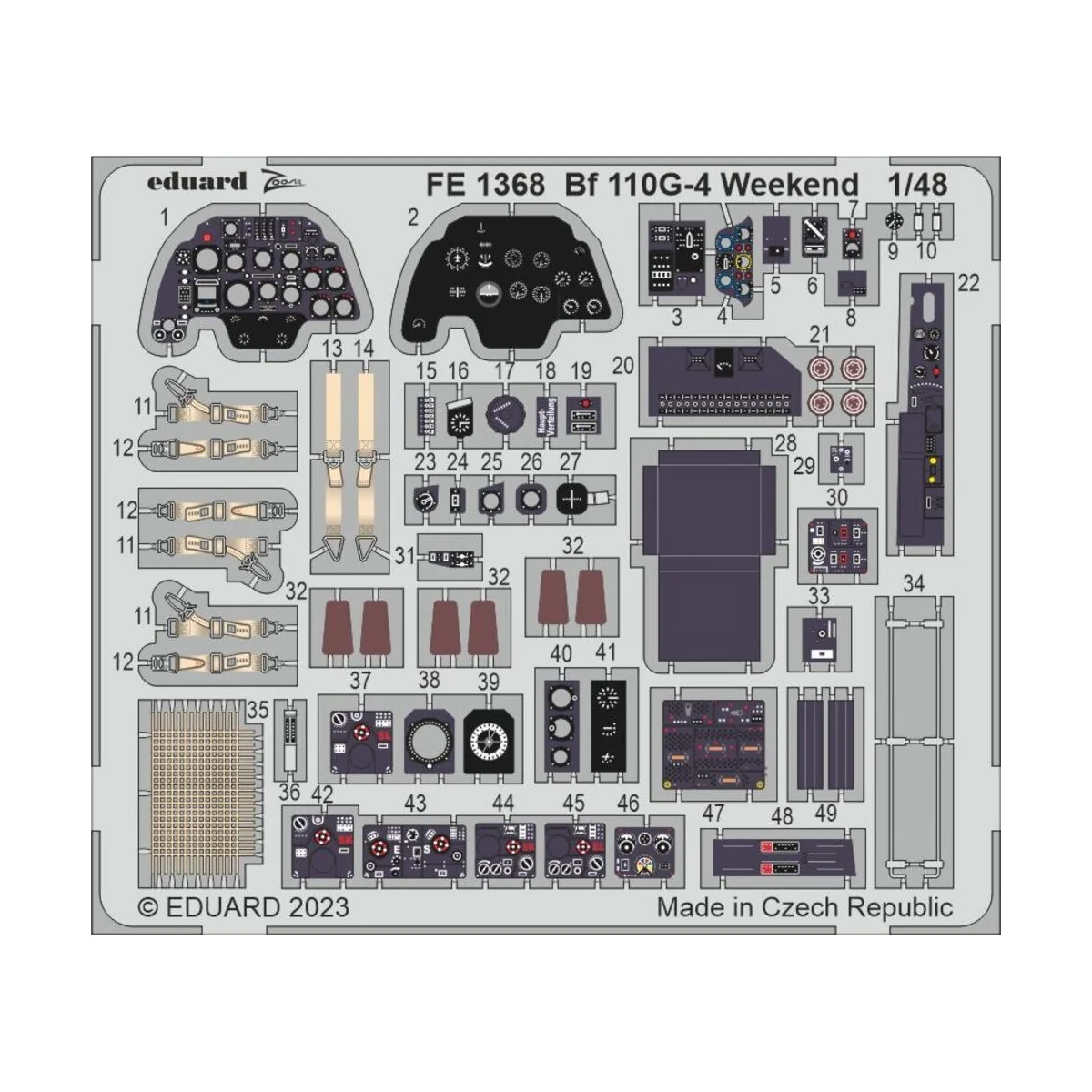 Bf 110G-4 Weekend 1/48 EDUARD, 1/48 - Eduard Accessories FE1368