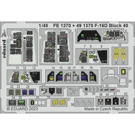 F-16D Block 40 1/48 KINETIC, 1/48 - Eduard Accessories FE1370