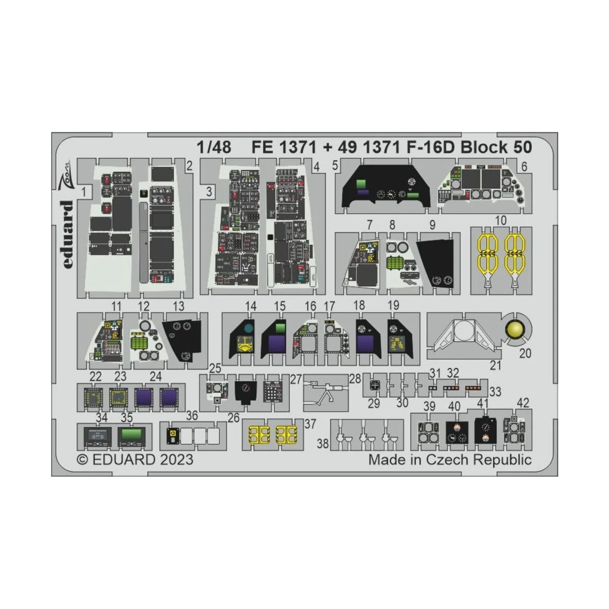 F-16D Block 50 1/48 KINETIC, 1/48 - Eduard Accessories FE1371