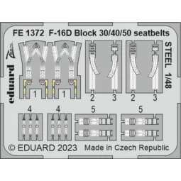 F-16D Block 30/40/50 seatbelts STEEL 1/48 KINETIC, 1/48 - Eduard Ac...