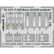 F-16D Block 30/40/50 seatbelts STEEL 1/48 KINETIC - Eduard Accessor...