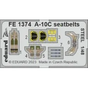 A-10C seatbelts STEEL 1/48 ACADEMY - Eduard Accessories FE1374