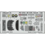 Yak-9T 1/48 ZVEZDA, 1/48 - Eduard Accessories FE1376