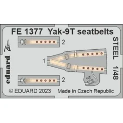 Yak-9T seatbelts STEEL 1/48 ZVEZDA, 1/48 - Eduard Accessories FE1377