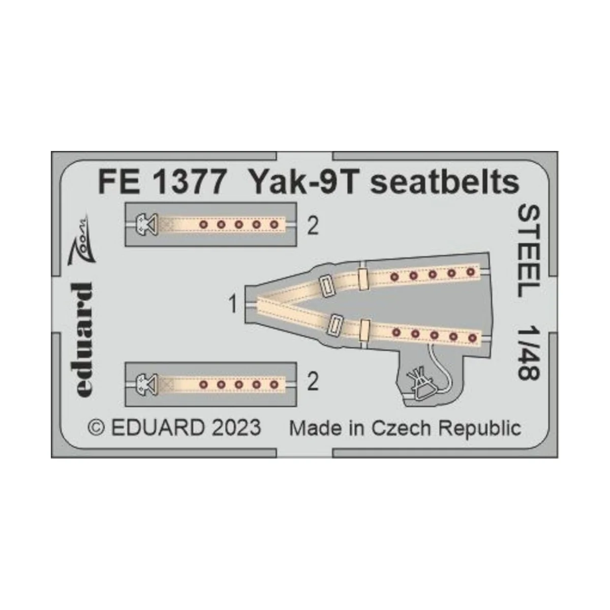 Yak-9T seatbelts STEEL 1/48 ZVEZDA, 1/48 - Eduard Accessories FE1377