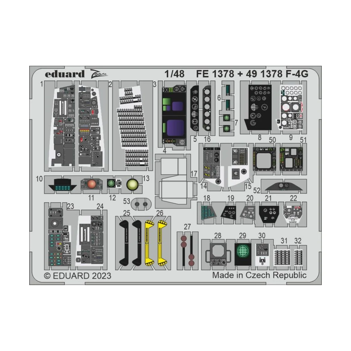 F-4G 1/48 MENG - Eduard Accessories FE1378