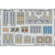 F-4G seatbelts STEEL 1/48 MENG, 1/48 - Eduard Accessories FE1379