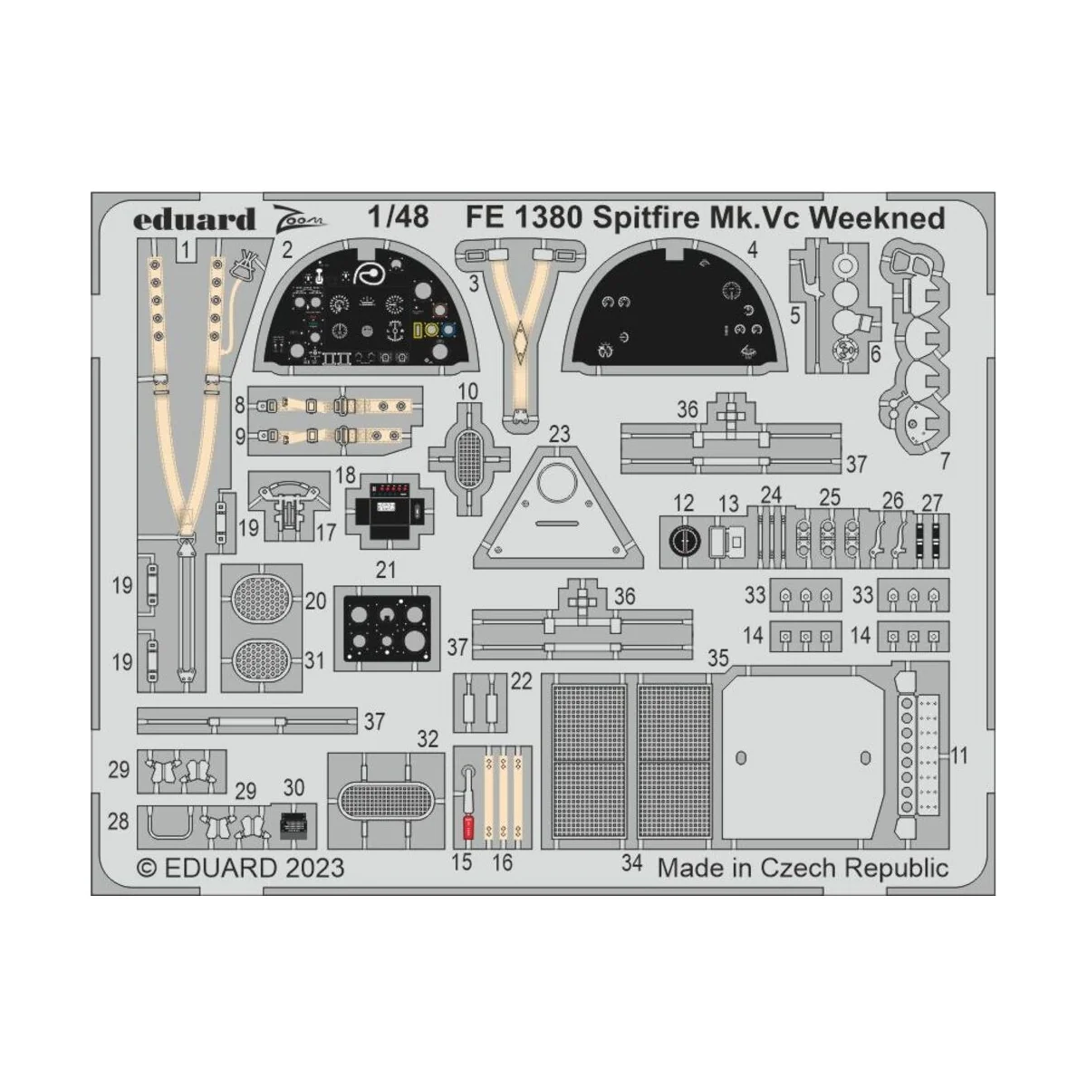 Spitfire Mk.Vc Weekend 1/48 EDUARD, 1/48 - Eduard Accessories FE1380