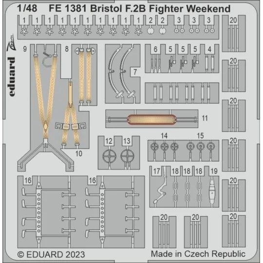 Bristol F.2B Fighter Weekend 1/48 EDUARD - Eduard Accessories FE1381