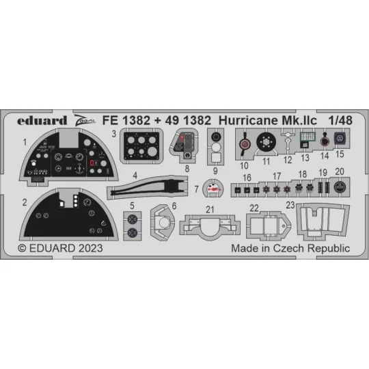 Hurricane Mk.IIc 1/48 ARMA HOBBY - Eduard Accessories FE1382