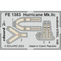 Hurricane Mk.IIc seatbelts STEEL 1/48 ARMA HOBBY, 1/48 - Eduard Acc...