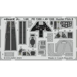 Hunter FGA.9 1/48 AIRFIX, 1/48 - Eduard Accessories FE1388
