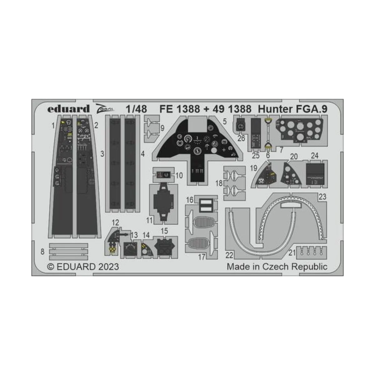 Hunter FGA.9 1/48 AIRFIX, 1/48 - Eduard Accessories FE1388 Hunter FGA.9 1/48 AIRFIX, 1/48 - Eduard Accessories FE1388