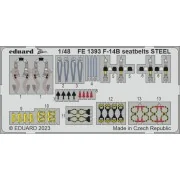 F-14B seatbelts STEEL 1/48 GREAT WALL HOBBY - Eduard Accessories FE...