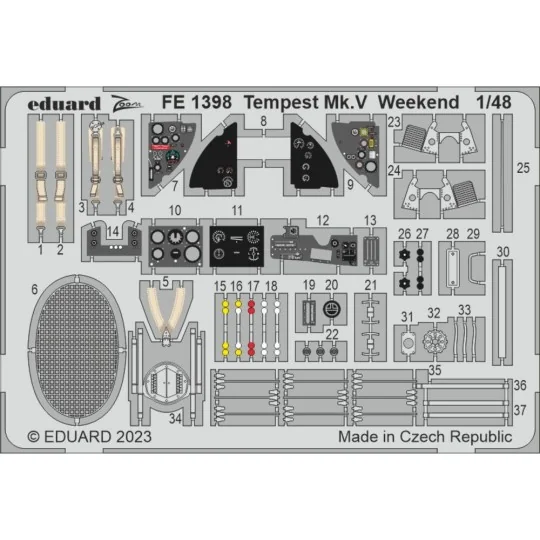 Tempest Mk.V Weekend 1/48 EDUARD - Eduard Accessories FE1398