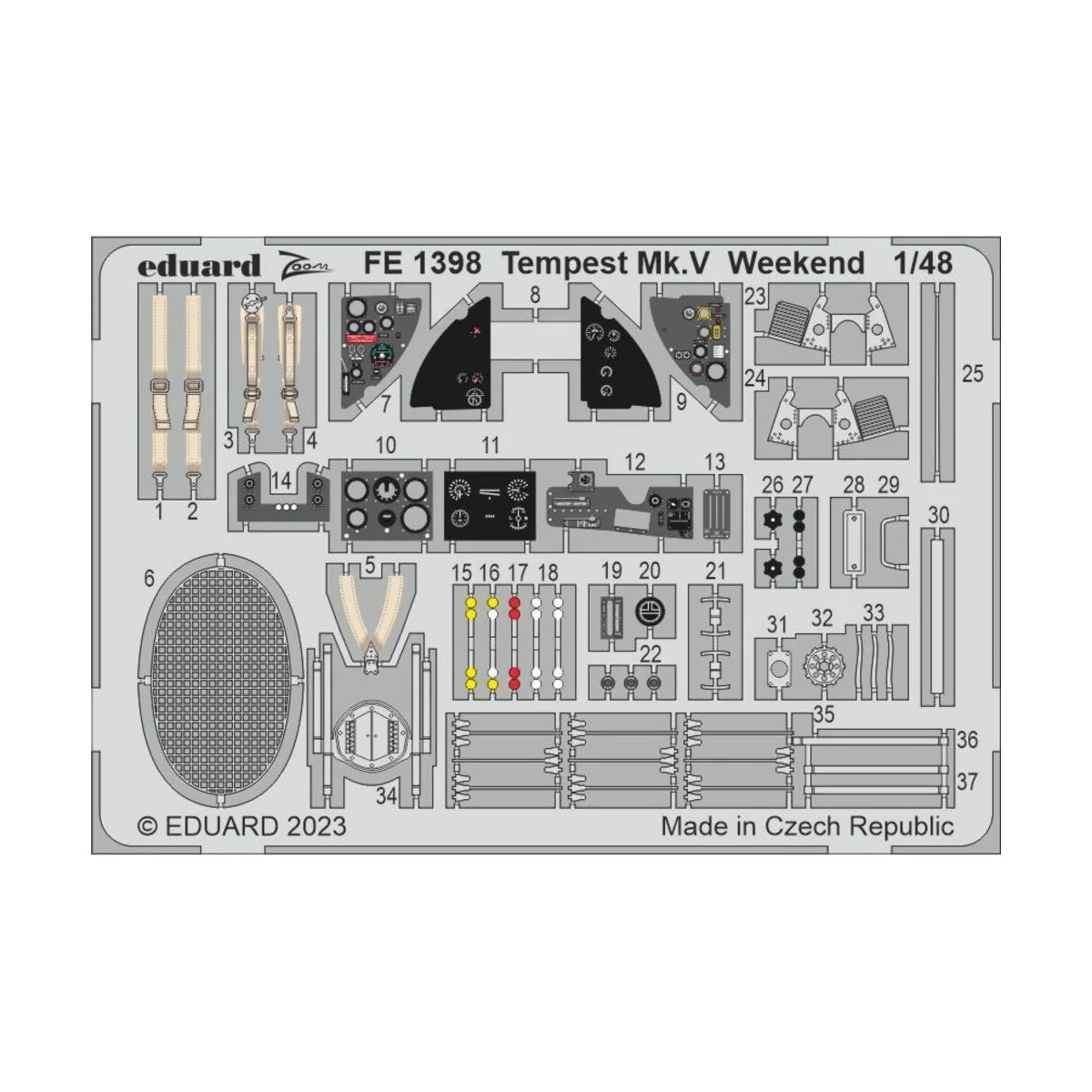 Tempest Mk.V Weekend 1/48 EDUARD - Eduard Accessories FE1398