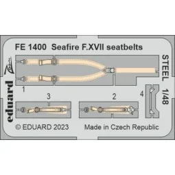 Seafire F.XVII seatbelts STEEL 1/48 - Eduard Accessories FE1400