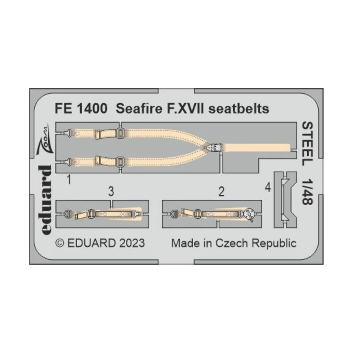 Seafire F.XVII seatbelts STEEL 1/48 - Eduard Accessories FE1400