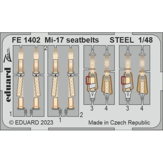 Mi-17 seatbelts STEEL, 1/48 - Eduard Accessories FE1402