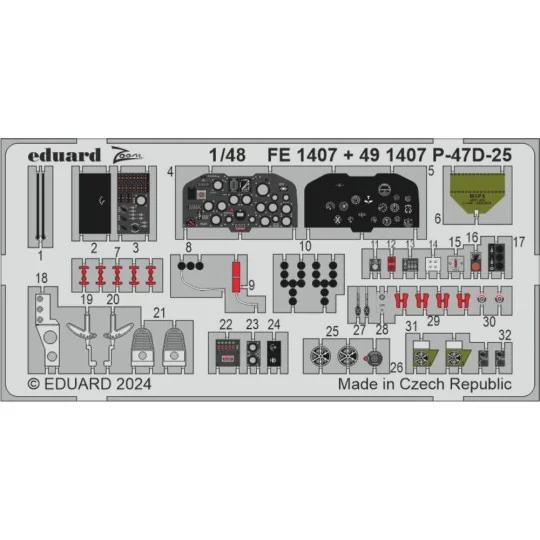 P-47D-25 1/48 - Eduard Accessories FE1407