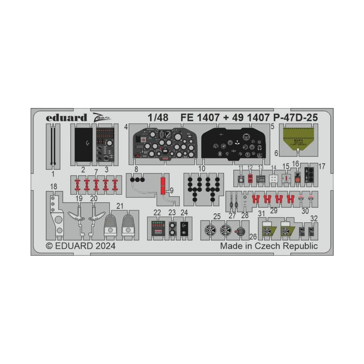 P-47D-25 1/48 - Eduard Accessories FE1407