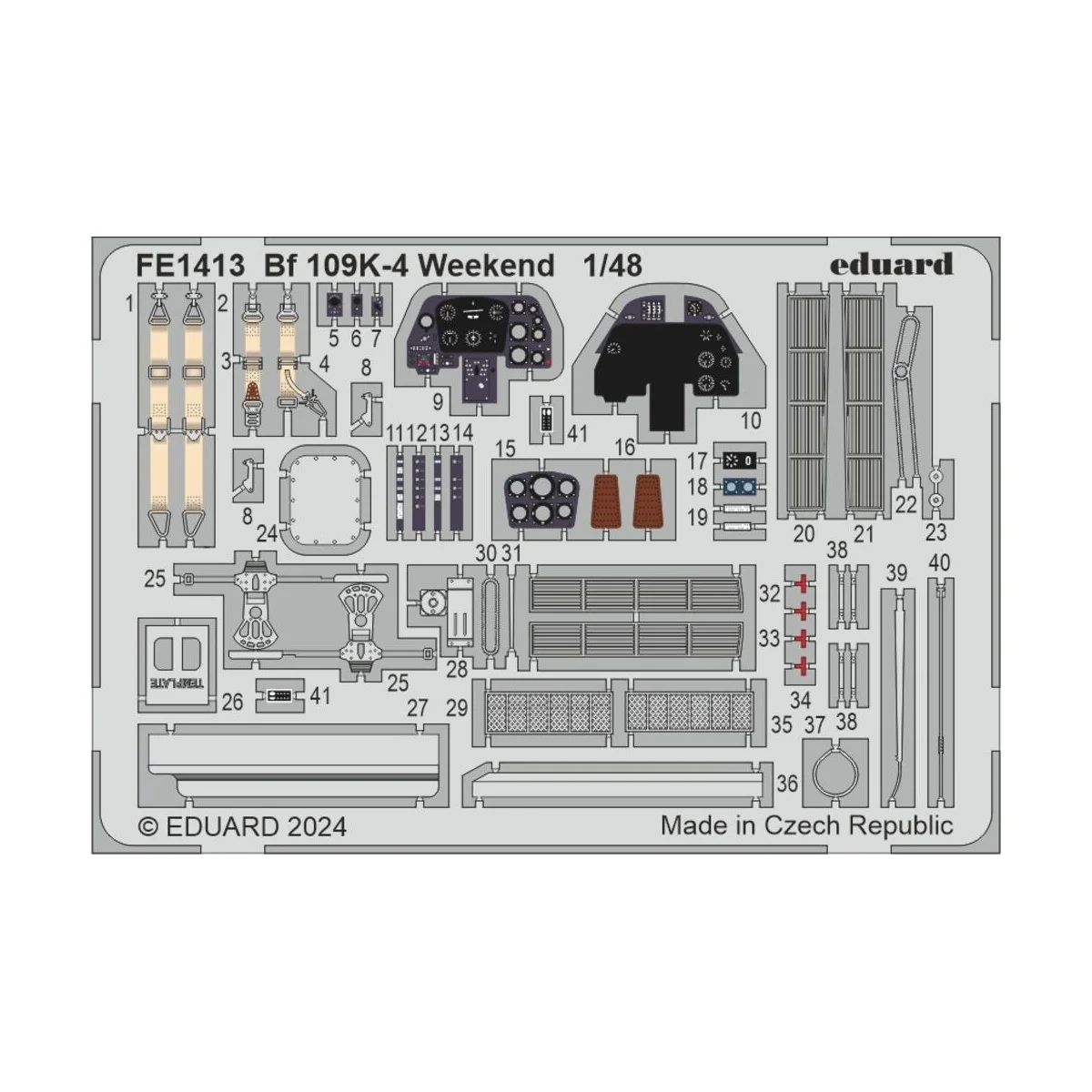 Bf 109K-4 Weekend 1/48 - Eduard Accessories FE1413