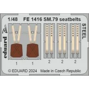 SM.79 seatbelts STEEL 1/48 EDUARD, 1/48 - Eduard Accessories FE1416